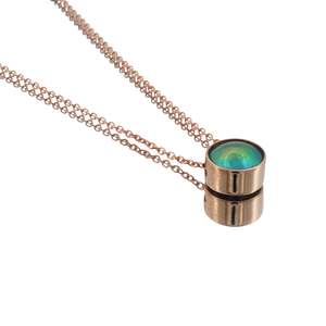 Something Blue: 9ct Rose Gold Paua Pearl Moonrise Necklace