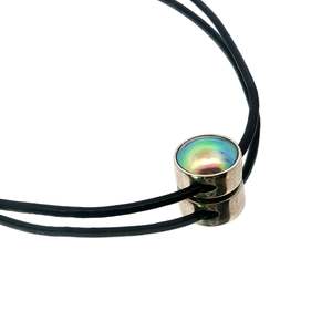 Mens Range: Sterling Silver Paua Pearl Tane Necklace