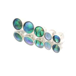 Mens Range: Sterling Silver Paua Pearl Single Stud Earring