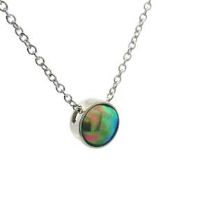 9ct White Gold Paua Pearl Moonrise Necklace