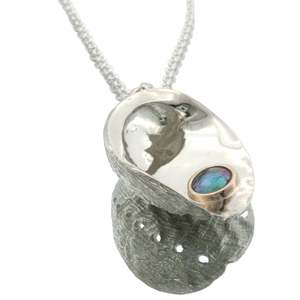 Regular Priced: March Two-Tone Large Paua Shell Necklace