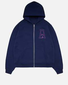 Sweatshirts: Big Zipper Hood - Navy