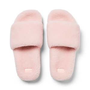 Arch Support Wool Slippers - Single Band Slide - Pink