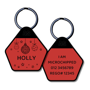 All: Dog ID Tag - Christmas Balls
