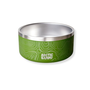 Outdoor Gear: Green Stainless Steel Dog Bowl