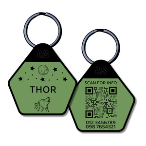 QR Code Dog ID Tag - Thor