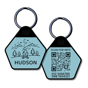 All: QR Code Dog ID Tag - Hudson