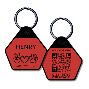 QR Code Dog ID Tag - Henry