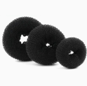 Hair Accessories: Hair Bun Donuts - 3 Piece Black