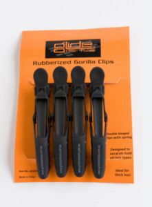 Sectioning Clips: Glide Rubberized Gorilla Clips 4 Pack