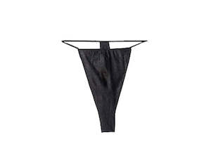 Disposable Garments: Disposable G-String Black 6 Pack