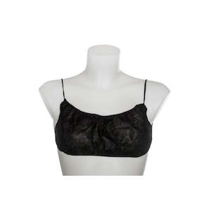 Disposable Garments: Disposable Backless Bra 6pk / Black