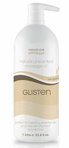 Natural Look - Glisten Unscented Massage Oil 1000ml