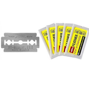 Feather - Platinum Coated Double Edge Blades