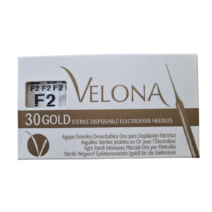 Velona - F2 Gold Electrolysis Needle 30pk