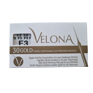 Velona - F3 Gold Electrolysis Needle 30pk