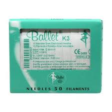 Electrolysis: Ballet Needle K3 S/Steel Elect 50pk