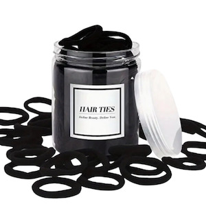 Hair Ties 1: Tube Hair Ties 50pc / Black