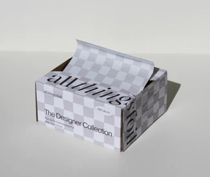 Colouring: All things foil - Designer Checkers Wide Pop Up Foil 15cm x 27cm