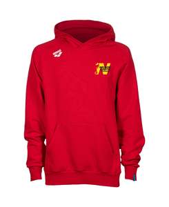 Nelson South Swimming: Nelson South Unisex Hooded Panel Sweatshirt - Red
