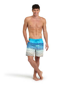 Men's arena placed beach boxer - Sea and sand turquoise