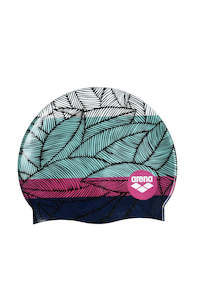 Arena Silicone Swim Cap Print 2- Foliage
