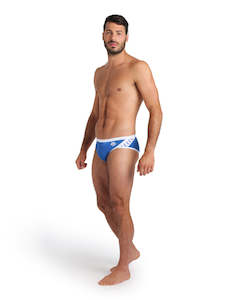 Men: Arena Performance Men's Icons Solid Swim Briefs - Royal-White