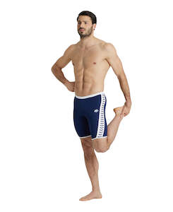 Men Training Fitness: Arena Performance Men's Icons Solid Swim Jammer - Navy-White