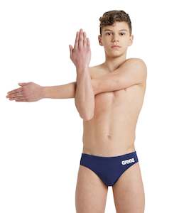 Boys Training Recreation: Arena Performance Boys' Solid Team Swim Briefs - Navy-White