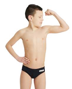 Arena Performance Boys' Solid Team Swim Briefs - Black-White