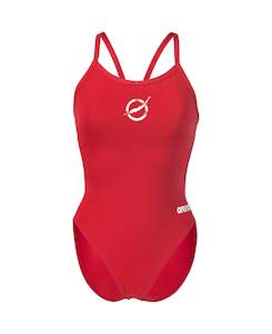 Parnell Swim Club: Parnell W Team Lace Back Solid - Red