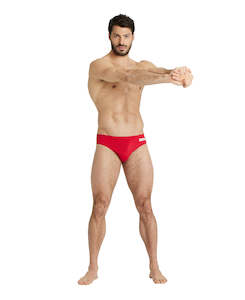 Arena Performance Men's Solid Team Swim Briefs - Red-White