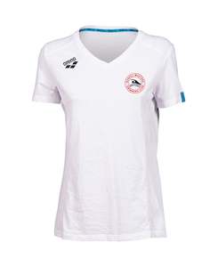Roskill Masters Swim Club: Roskill Masters Women's Panel T-Shirt - White