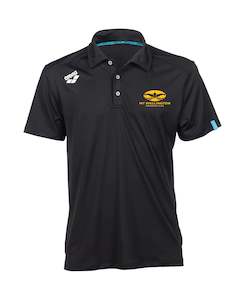 Mt Wellington Swimming Club: Mt Wellington Unisex Solid Polo - Black