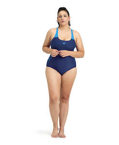 Arena Performance Women's Graphic Plus Swimsuit - Navy-Turquoise