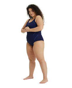 Plus Size Swimwear: Arena Bodylift Women's Jewel B-Cup Plus Swimsuit - Navy