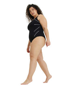 Arena Bodylift Women's Jewel B-Cup Plus Swimsuit - Black-White