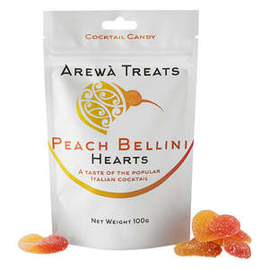 Cocktail: Peach Bellini Hearts