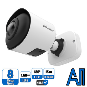 AI 180° Panoramic Mini Bullet Camera - 8MP - darkstar.co.nz