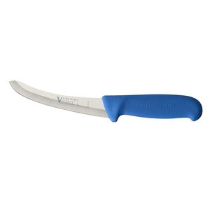 Products: Victory Knives Curved Boning Knife, Rounded Tip, Hollow Ground, Blue, 13cm • Argus