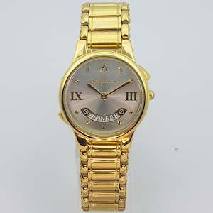 Designer Watch Collection: St Alexander GS511 Ladies Gold Bezel Quartz Analogue Dress Watch