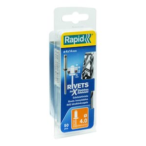 Hardware: Rapid Rivets 4 x 14mm Stainless Steel 50pc