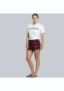 Swanndri: Swanndri Womens Waihi Shorts Red/Black Check