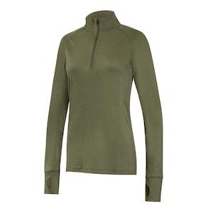 Womens Top Base Layer >Merino Wool Long Sleeve: IONA - Women's Merino Wool Baselayer Long Sleeve Zip Top