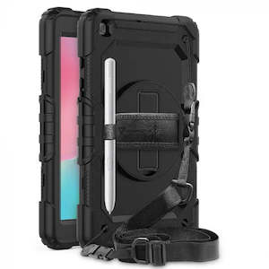 Samsung Galaxy Tab A Series: GEN-SS-T290 | SAMSUNG GALAXY TAB A 8.0 (2019) T290 T295 | RAINPROOF MILITARY GRADE RUGGED CASE WITH HAND STRAP AND KICK-STAND