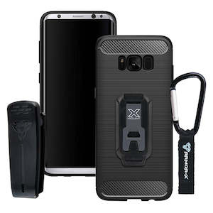 Samsung Galaxy S Series: TP-S8-BK ARMOR-X SAMSUNG GALAXY S8 SHOCKPROOF PROTECTIVE CASE + BELT CLIP & CARABINER