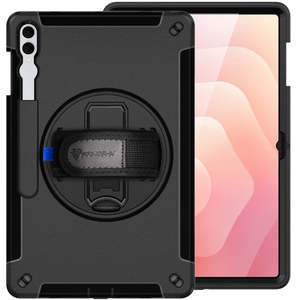 Samsung: RIN-SS-X930 | Samsung Galaxy Tab S11 Ultra SM-X930 / X936 | Rainproof military grade rugged case with hand strap and kick-stand