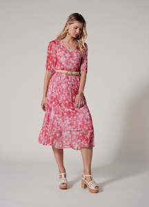 Arezzo Midi Dress Watermelon