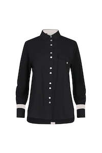 Madly Sweetly: Mixed Media Shirt Black