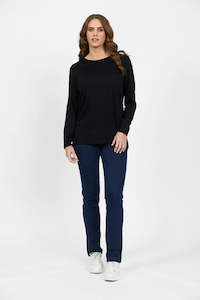 Merino Long Sleeve Top black